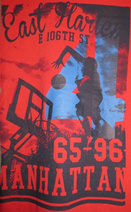 Set triček s dlouhým rukávem Losan šedé a červené s potiskem Manhattan